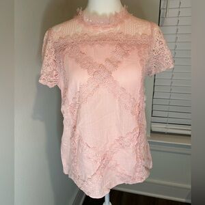 Beautiful pink boho Lacey top